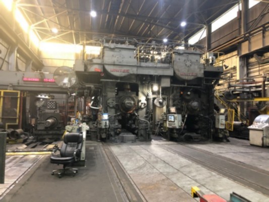 44" x 45.5" United, 2 stand 4-Hi tandem cold rolling mill, 5500 FPM, in ground coil cars - Image 2