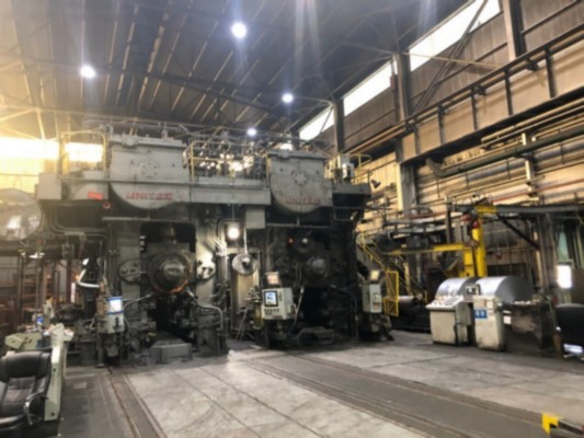 44" x 45.5" United, 2 stand 4-Hi tandem cold rolling mill, 5500 FPM, in ground coil cars - Image 3