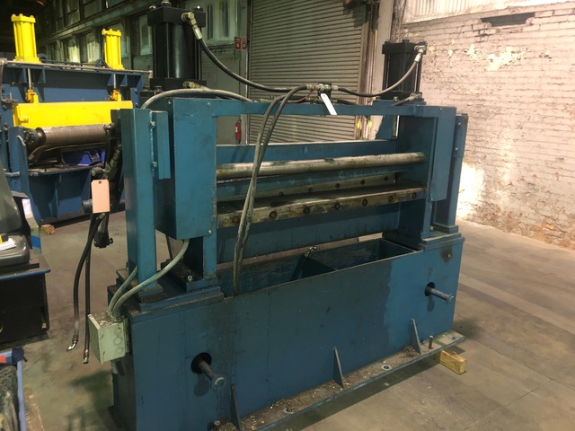Shears, H Sauer & Sons, 54" blade length, 42" pass height, single rate design, (2) 6.5" diameter hydraulic - Image 1