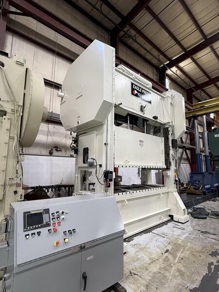 300 Ton, Eagle #SC2-300-108-48, straight side double crank mechanical press, 12" stroke, 38" Shut Height, air - Image 2