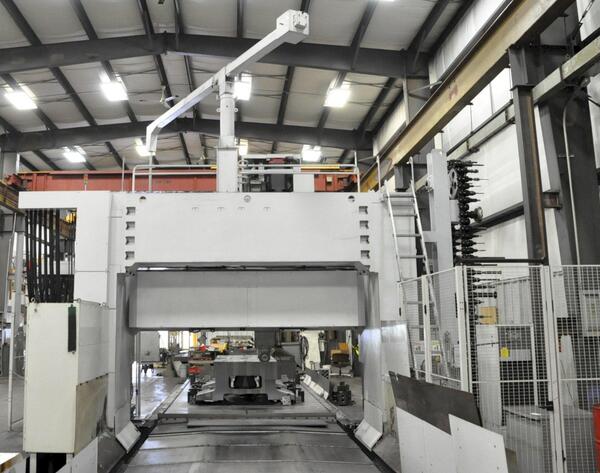 Mitsubishi #MVR-40, CNC vertical bridge mill, 80 automatic tool changer, 244" X Travel, 157.5" Y Travel - Image 5