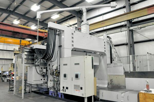 Mitsubishi #MVR-40, CNC vertical bridge mill, 80 automatic tool changer, 244" X Travel, 157.5" Y Travel - Image 6