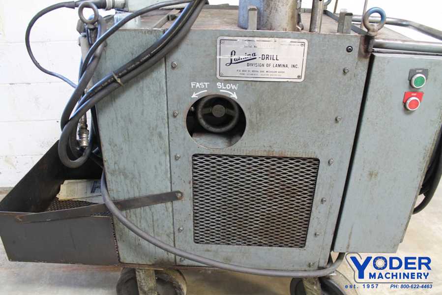 Hydraulic drill & power unit, Lamina #2B10065, 1" drill capacity, 7-1/2 HP,hand feed, #59134 - Image 8