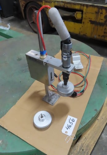 Accutek #BT, Pneumatic Chuck Capper, 75mm & 90 mm chucks, aluminum pneumatic foot pedal - Image 1