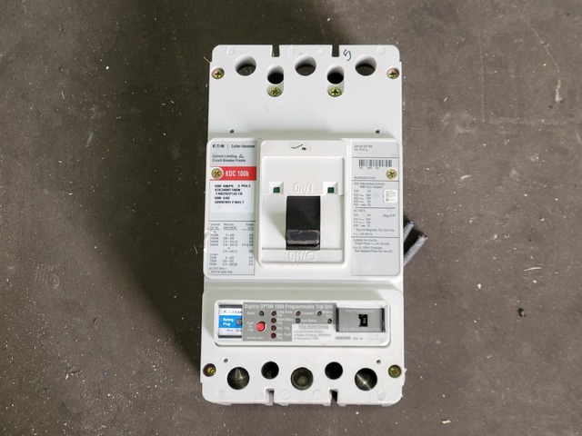 400 Amps, Eaton Cutler-Hammer, KDC3400T106W, 3 pole electronic circuit breaker - Image 1