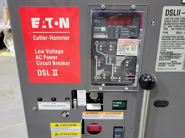 2000 Amps, Eaton Cutler-Hammer, DSLII-620, 3-pole low voltage fused pwr circuit brkr - Image 9