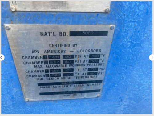 APV N35MGS-10, Plate Heat Exchanger, 52 Plates - Image 1