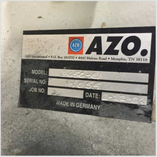 Powder Coating Sieve, Azo #E650-C1, Cyclone Screener w/ Winsmith Speed Reducer - Image 2