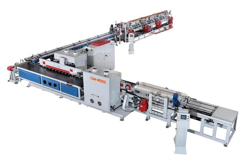6" x 20' Cam-wood #FAH-TYPE-F1X, horizontal finger jointer, 120-150 lugs/Min, 2 HP + 1:25, 30 HP servo drive - Image 1