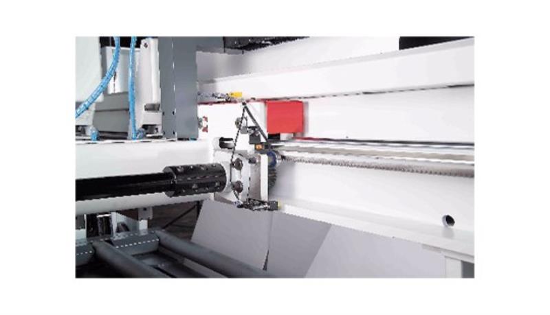 Cam-wood #TX-P330X, Front Load Automatic Panel Saw, 126" max rip cut & pull-back, 15 HP, saw blade motor, 1" - Image 6