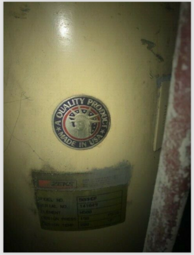 200°F, 150 psig, Zeks #500HDF, Air Dryer Mist Eliminator - Image 1