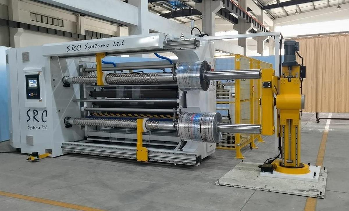 SRC Systems #810-LS, 82" wide duplex slitter rewinder, 32" rewind diameter, 40" unwind diameter, 2000 FPM - Image 9