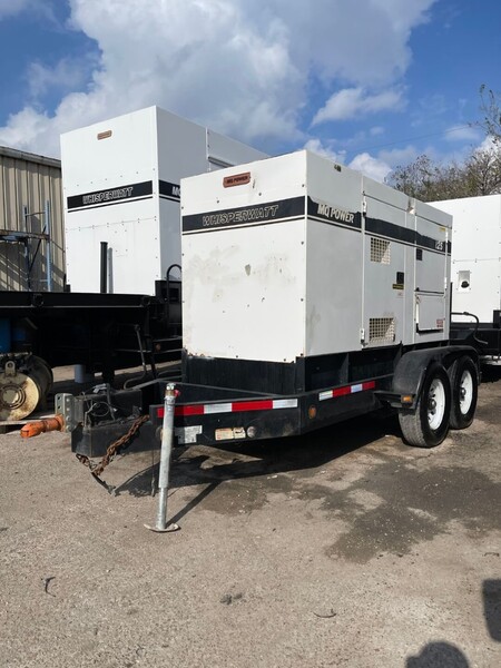 110 KW Multiquip #DCA125SSJU, trailer mounted, sound attenuated enclosure, Tier 4i, 15485 hours, 2013, $30k - Image 1