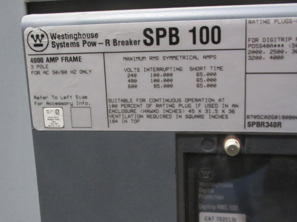 4000 Amps, Westinghouse #POW-R-LINE C, 240 Volts, 3PH3W, 2 section switchboard - Image 2