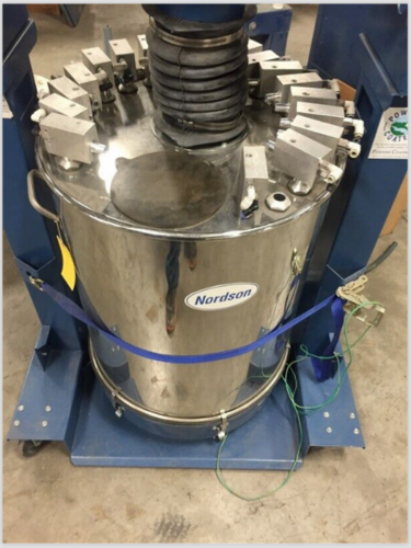 Nordson 150lb Fluidizing Hopper w/ Rotary Sieve, Refurbished - Image 3
