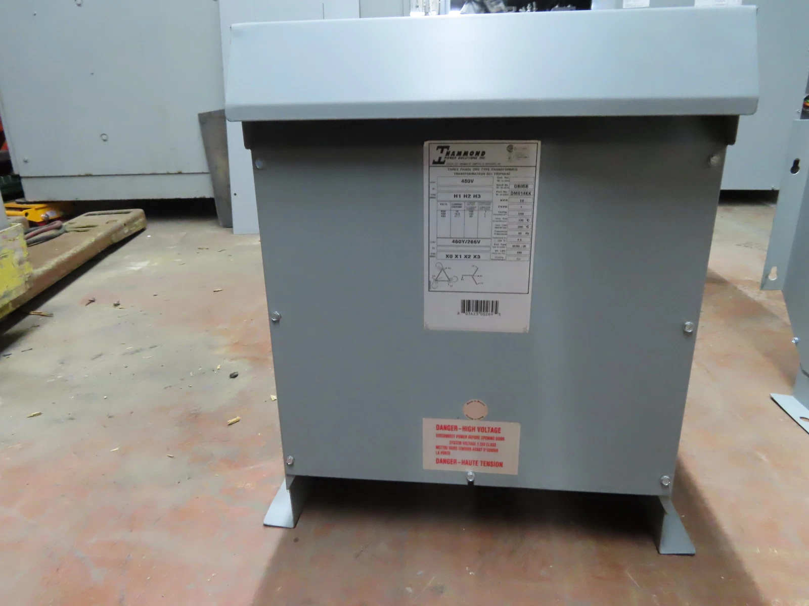 14 KVA 480 Primary, 460Y/266 Secondary, Hammond DM014KK dry type transformer, 1 yr warranty - Image 6
