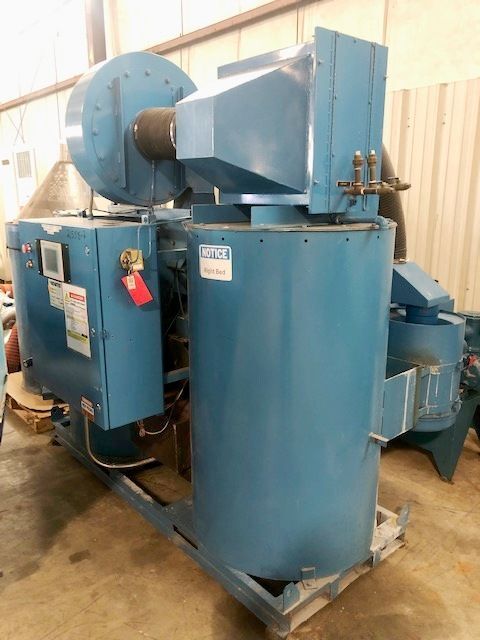 Novatec desiccant dryer with touch screen control, includes (2) approx 1000 lb. hoppers w/receivers - Image 1
