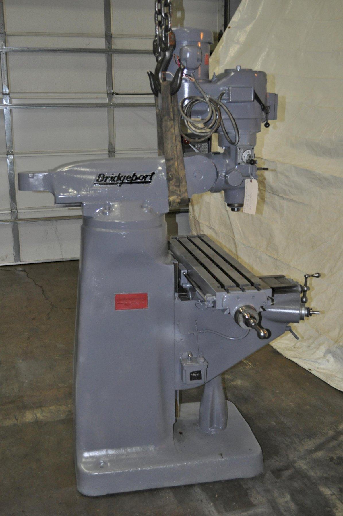 Bridgeport #2J, vertical mill, 9" x42" tbl., 2 HP, 60-4200 RPM, 30" X, 12" Y, 5" Z, R8, Newall digital read - Image 3