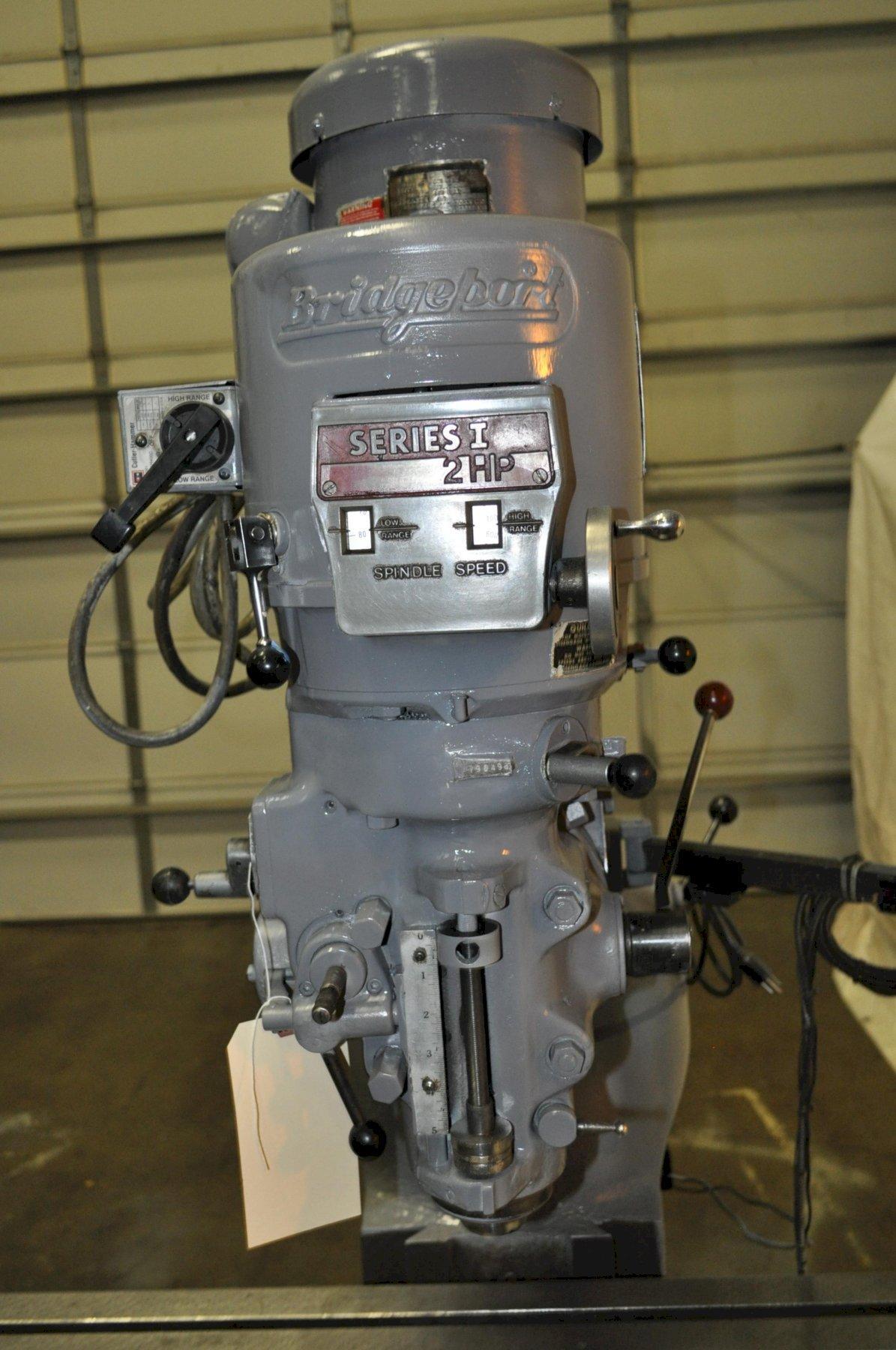 Bridgeport #2J, vertical mill, 9" x42" tbl., 2 HP, 60-4200 RPM, 30" X, 12" Y, 5" Z, R8, Newall digital read - Image 5