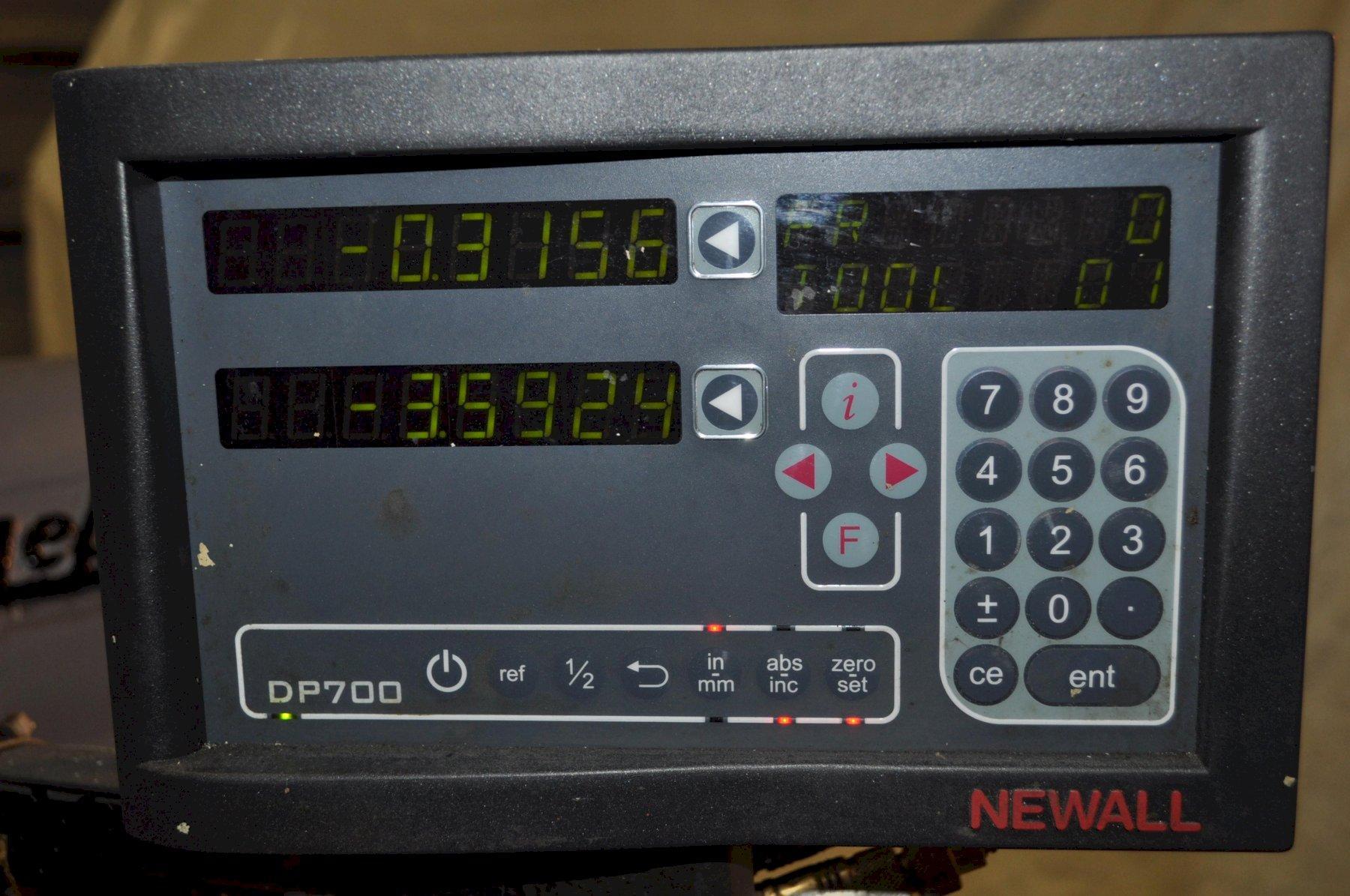 Bridgeport #2J, vertical mill, 9" x42" tbl., 2 HP, 60-4200 RPM, 30" X, 12" Y, 5" Z, R8, Newall digital read - Image 6