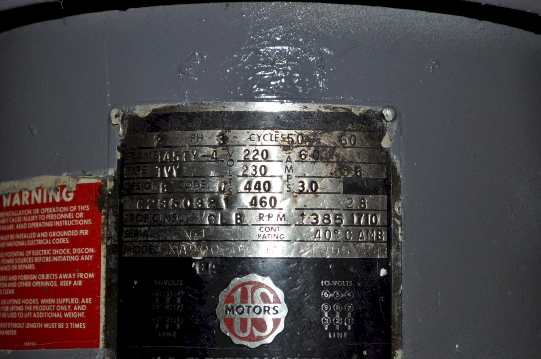 Bridgeport #2J, vertical mill, 9" x42" tbl., 2 HP, 60-4200 RPM, 30" X, 12" Y, 5" Z, R8, Newall digital read - Image 10