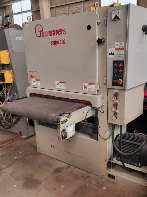 37" x 75" Timesavers #137-1HPM, belt sander, 15-45 FPM, 2001 - Image 1