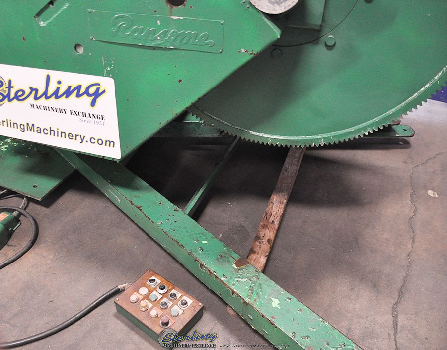 6000 lb. Ransome, Powered Welding Positioner, 48" table, Foot Pedal, Push Button Pendant Controller, Power - Image 7