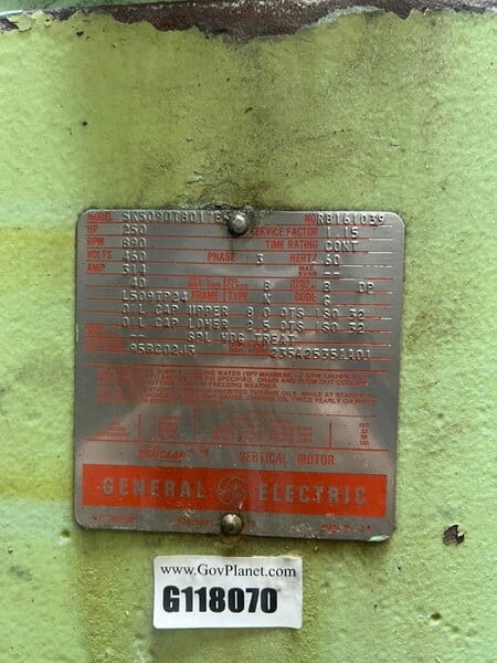 250/300 HP 890 RPM General Electric, Frame L509TP-24, VHS, vertical hollow shaft, 460 Volts (2 available) - Image 4