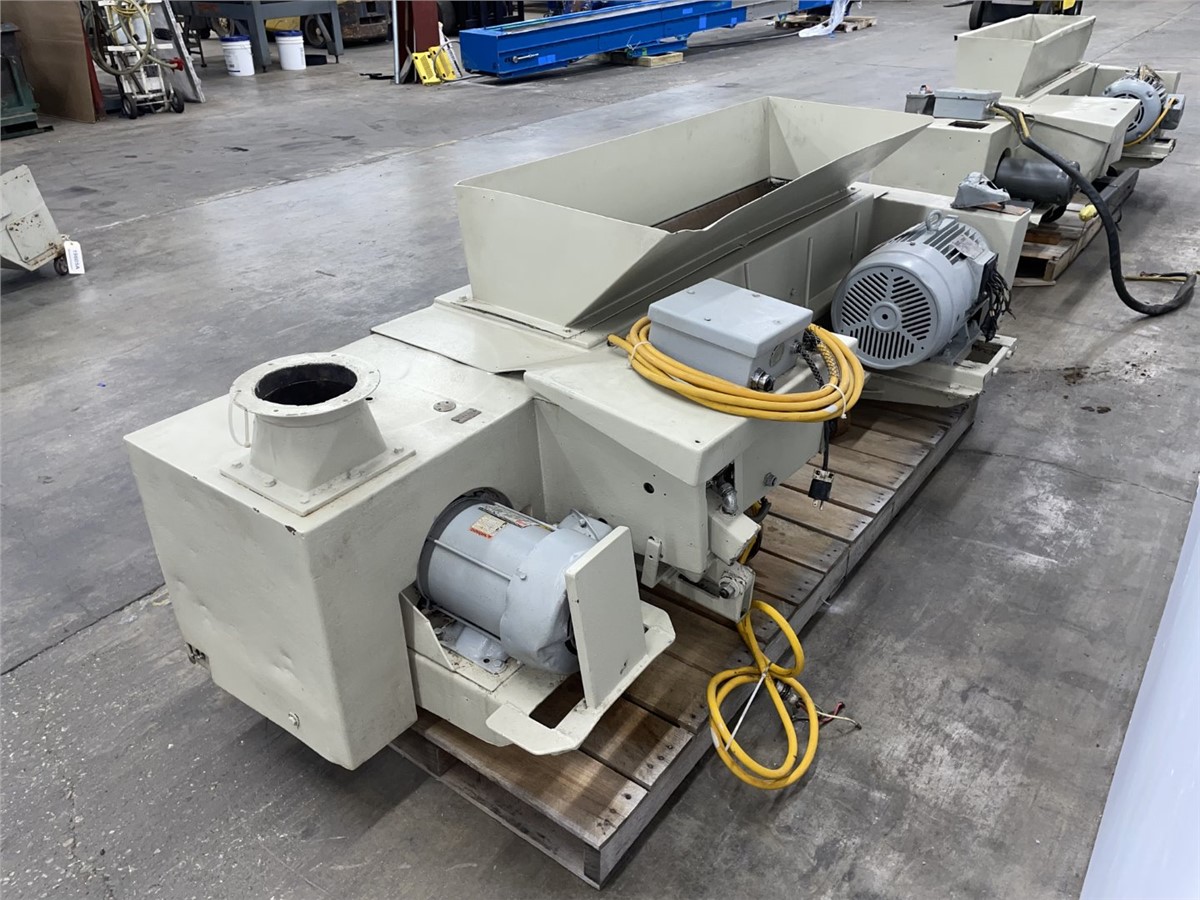 7" x 55" Wortex #UP-755, Under the Press Granulator, 10 HP, Paddle Roll Feed, 1988 - Image 4