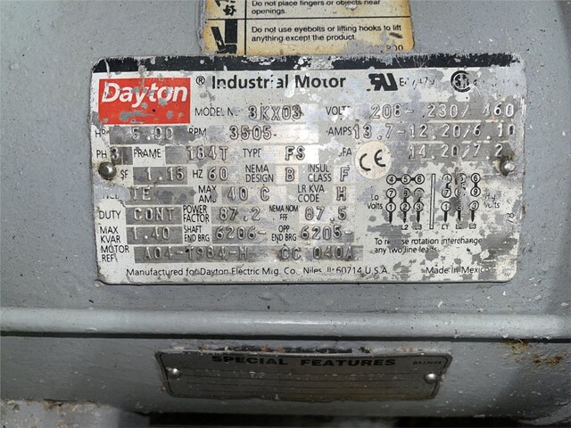 7" x 55" Wortex #UP-755, Under the Press Granulator, 10 HP, Paddle Roll Feed, 1988 - Image 7