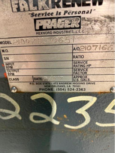 713 HP @ 1750 RPM, Falk #2100Y1-L, gear reducer, 5.30 ratio, unused - Image 4