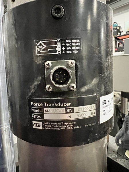 55 KIP (250kN) MTS #318.25, Two Column Material Fatigue Testing Load Frame with Top Mounted Actuator, 2006 - Image 7