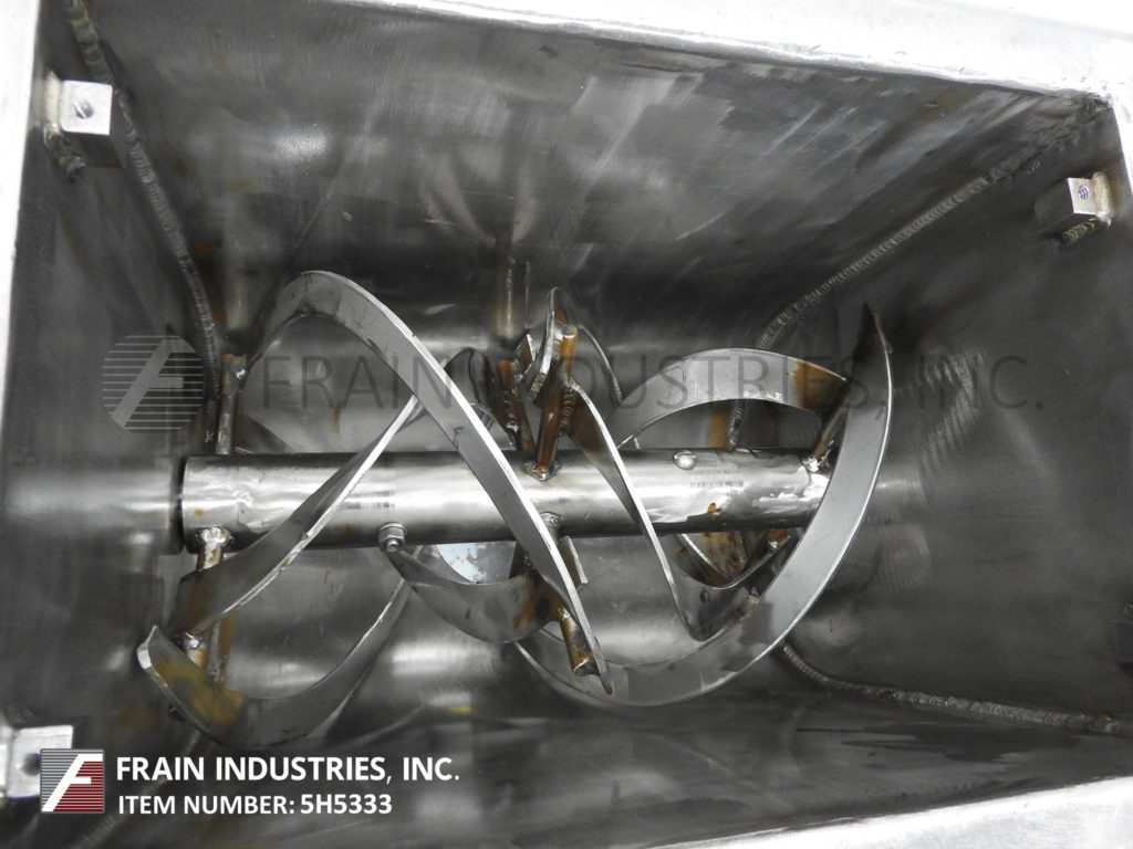 .5 cu.ft. Abbe, powder ribbon mixer, 304 Stainless Steel, jacketed, center bottom discharge - Image 2