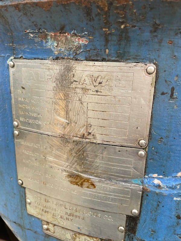 Alfa-Laval #WHPX513, Lube Oil Purifier, 881016-02-01 - Image 2