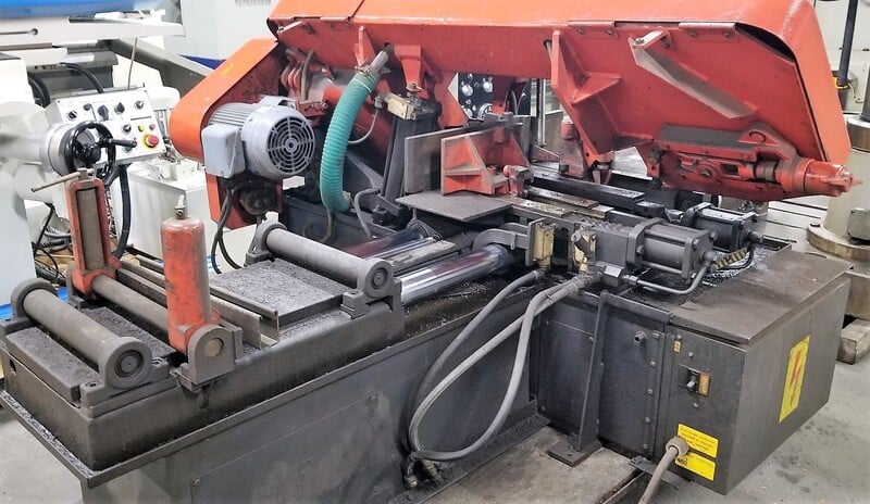 10" x 12" Amada #HA-250, automatic horizontal band saw, 11' 6" x 1-1/4" blade, 89-295 FPM, 1992 - Image 2