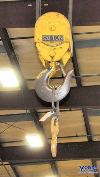 20 Ton, Robbins & Meyers #C-10DG, overhead bridge crane, 40' span, 24' lift height, #76089 - Image 5