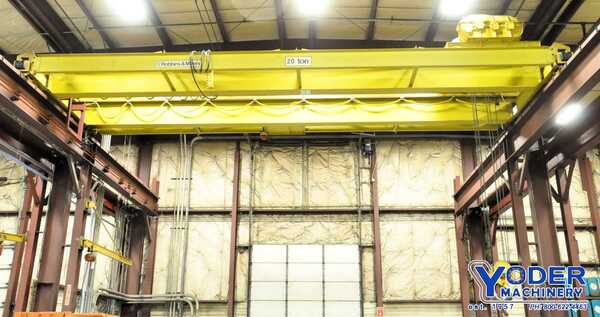 20 Ton, Robbins & Meyers #C-10DG, overhead bridge crane, 40' span, 24' lift height, #76089 - Image 6