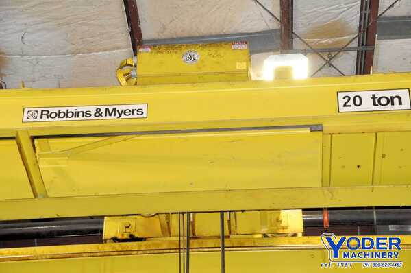 20 Ton, Robbins & Meyers #C-10DG, overhead bridge crane, 40' span, 24' lift height, #76089 - Image 8