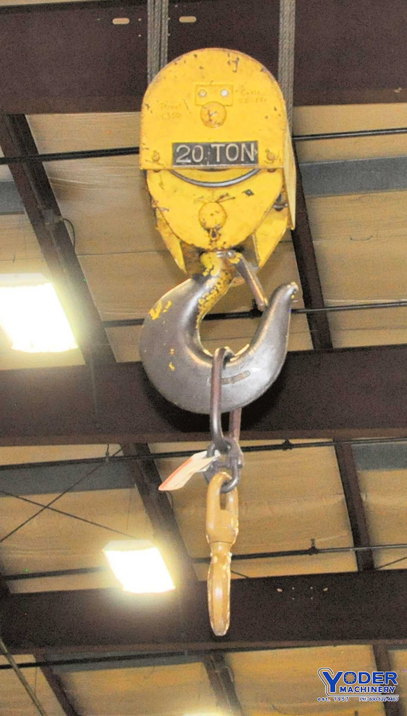 20 Ton, Robbins & Meyers #C-10DG, overhead bridge crane, 40' span, 24' lift height, #76089 - Image 10