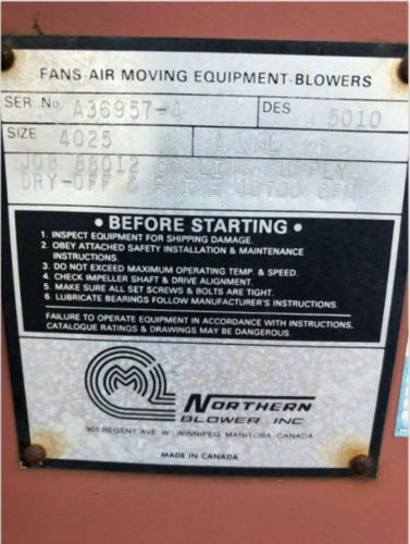 40700 cfm, Northern Blower #Series-5010, centrifugal fan - Image 4