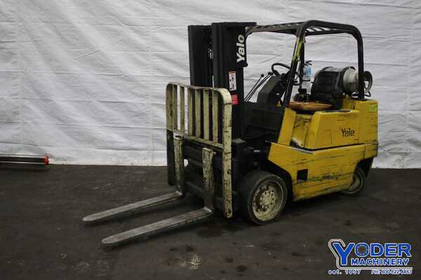 6000 lb. Yale #GLCO60LCSBE077, LP gas forklift, 170" lift height, side shift, #75900 - Image 1