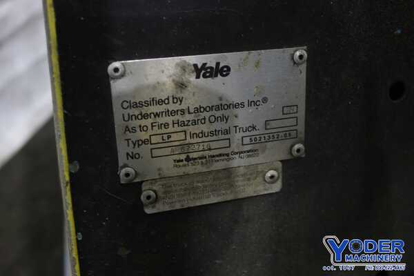 6000 lb. Yale #GLCO60LCSBE077, LP gas forklift, 170" lift height, side shift, #75900 - Image 3