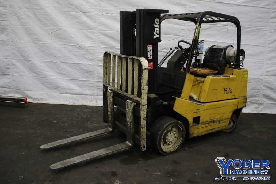 6000 lb. Yale #GLCO60LCSBE077, LP gas forklift, 170" lift height, side shift, #75900 - Image 9