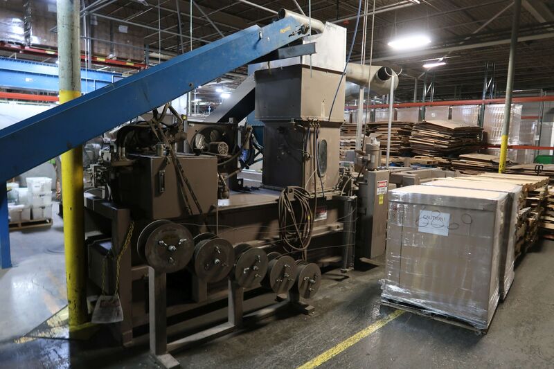 72" x 36" x 40" Maren #72-OE/100, open-end continuous automatic shredder & baler, w/electric tier, 30 HP - Image 5