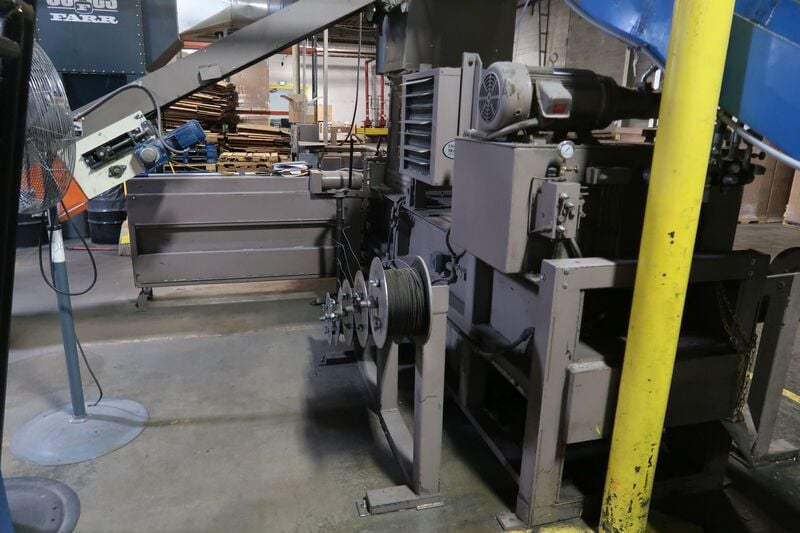 72" x 36" x 40" Maren #72-OE/100, open-end continuous automatic shredder & baler, w/electric tier, 30 HP - Image 8
