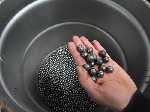 Polished steel ball mill media, 5/8" diameter, 11200 lb. - Image 3