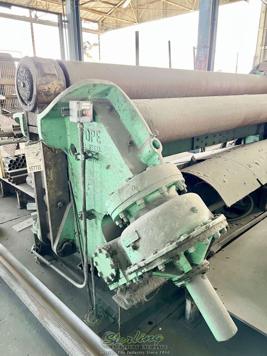 10' x 1" Pope #PR-101000-4, plate roll, power adjusted forming roll, pedestal Control, safety system - Image 3