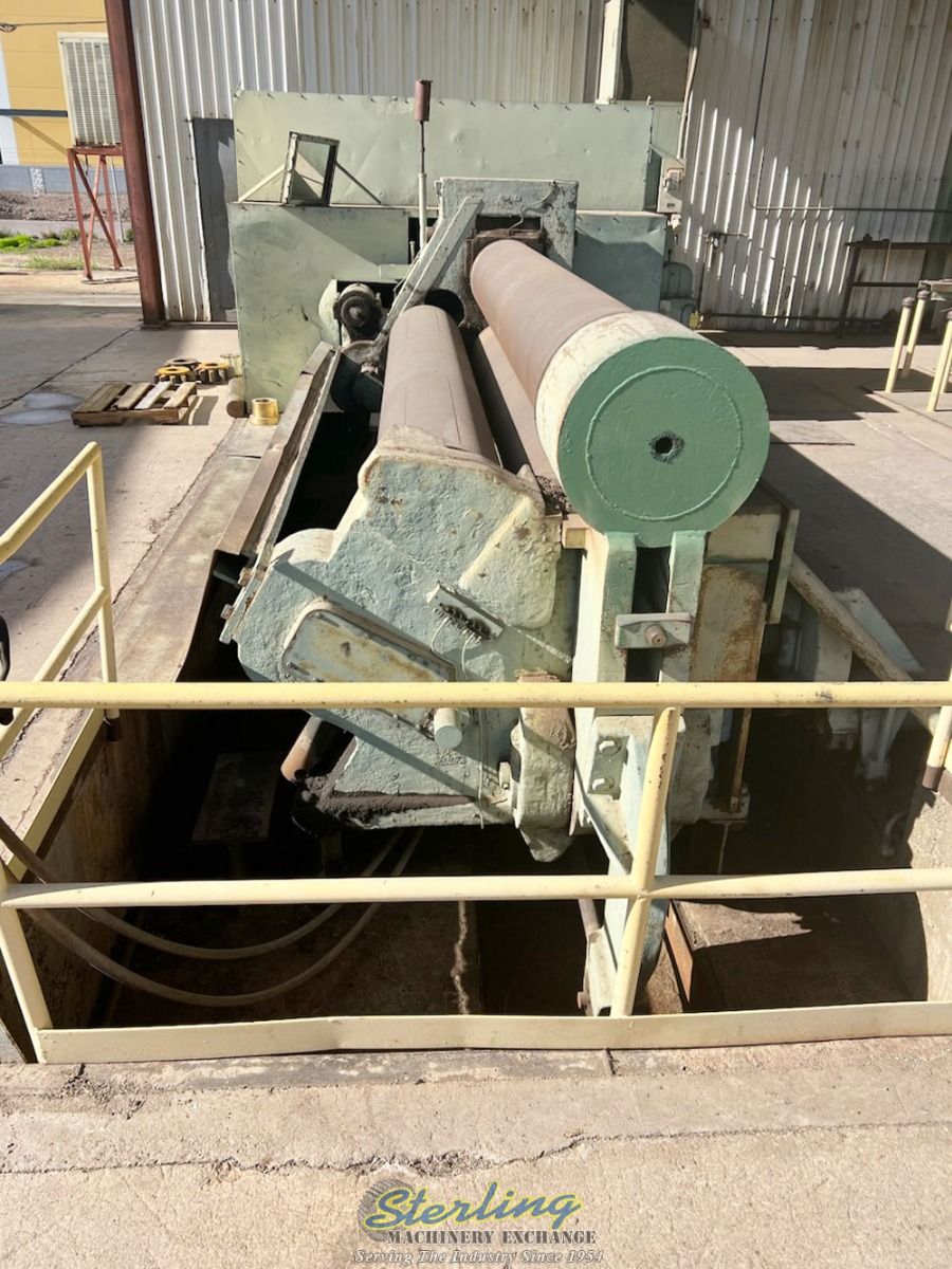 12' x 1-1/4" Bertsch #20, mechanical initial pinch plate roll, 19-1/2" roll diameter, pneumatic end drops - Image 6