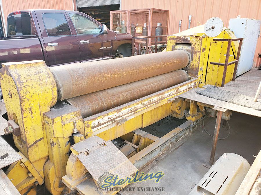 10' x 1" Bertsch, hydraulic double pinch plate bending roll, hydraulic drop end, power roll adj., 30 HP - Image 1