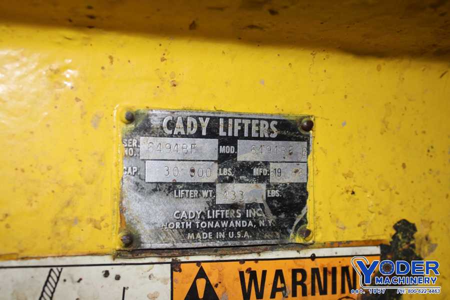 15 Ton, Cady #6494BF-B, spreader bars, 6' lgth, 16" ht of beam, 14" width of beam, 1986, #74923 - Image 4